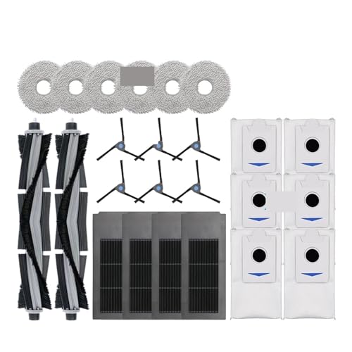 Roller Hauptseitenbürste Filter Mopp Tuch Staubbeutel Teile, Kompatibel For Ecovacs, Deebot X2 Omni / X2 Pro / X2 Roboter Staubsauger Zubehör(0719X225) von KADILRTV