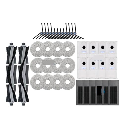 Roller Hauptseitenbürste Filter Mopp Tuch Staubbeutel Teile, Kompatibel For Ecovacs, Deebot X2 Omni / X2 Pro / X2 Roboter Staubsauger Zubehör(0719X227) von KADILRTV