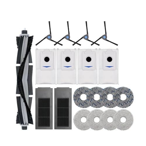 Roller Hauptseitenbürste Filter Mopp Tuch Staubbeutel Teile, Kompatibel For Ecovacs, Deebot X2 Omni / X2 Pro / X2 Roboter Staubsauger Zubehör(0719X230) von KADILRTV
