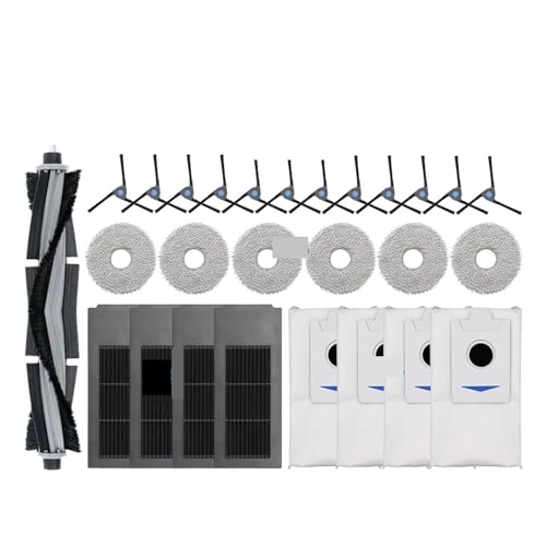 Roller Hauptseitenbürste Filter Mopp Tuch Staubbeutel Teile, Kompatibel For Ecovacs, Deebot X2 Omni / X2 Pro / X2 Roboter Staubsauger Zubehör(0719X233) von KADILRTV