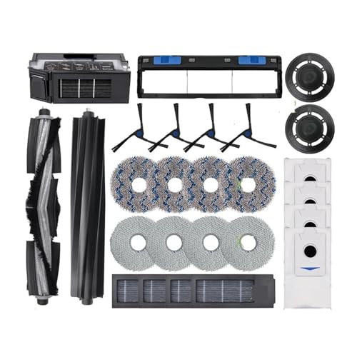 Staubsaugerteile, Rollen-Hauptseitenbürste, Kompatibel Mit Ecovacs, Deebot X2 Omni / X2 Pro / X2 Roboterfilter, Wischtuch, Staubbeutel, Zubehör(E) von KADILRTV