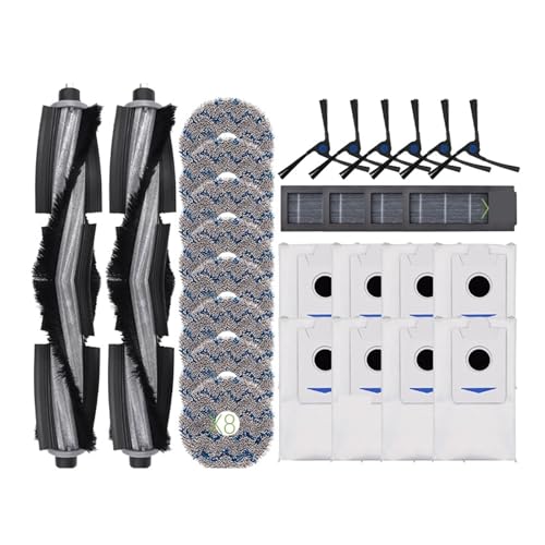 Staubsaugerteile, Rollen-Hauptseitenbürste, Kompatibel Mit Ecovacs, Deebot X2 Omni / X2 Pro / X2 Roboterfilter, Wischtuch, Staubbeutel, Zubehör(J) von KADILRTV