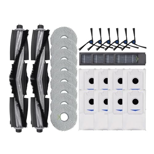 Staubsaugerteile, Rollen-Hauptseitenbürste, Kompatibel Mit Ecovacs, Deebot X2 Omni / X2 Pro / X2 Roboterfilter, Wischtuch, Staubbeutel, Zubehör(L) von KADILRTV