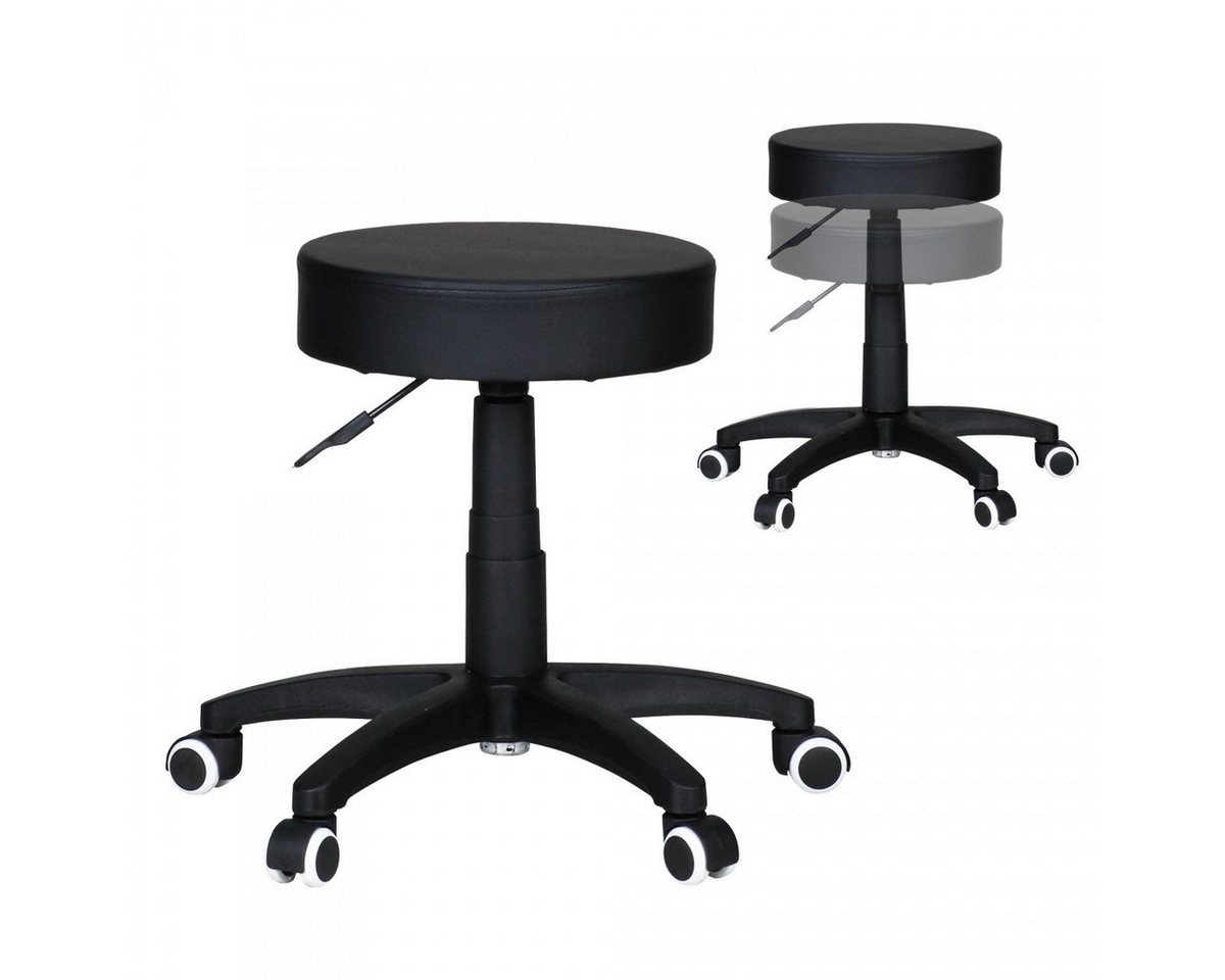 KADIMA DESIGN Arbeitshocker Taskhocker - Ergonomischer Hocker für Büro und Kosmetik, Drehbar von KADIMA DESIGN
