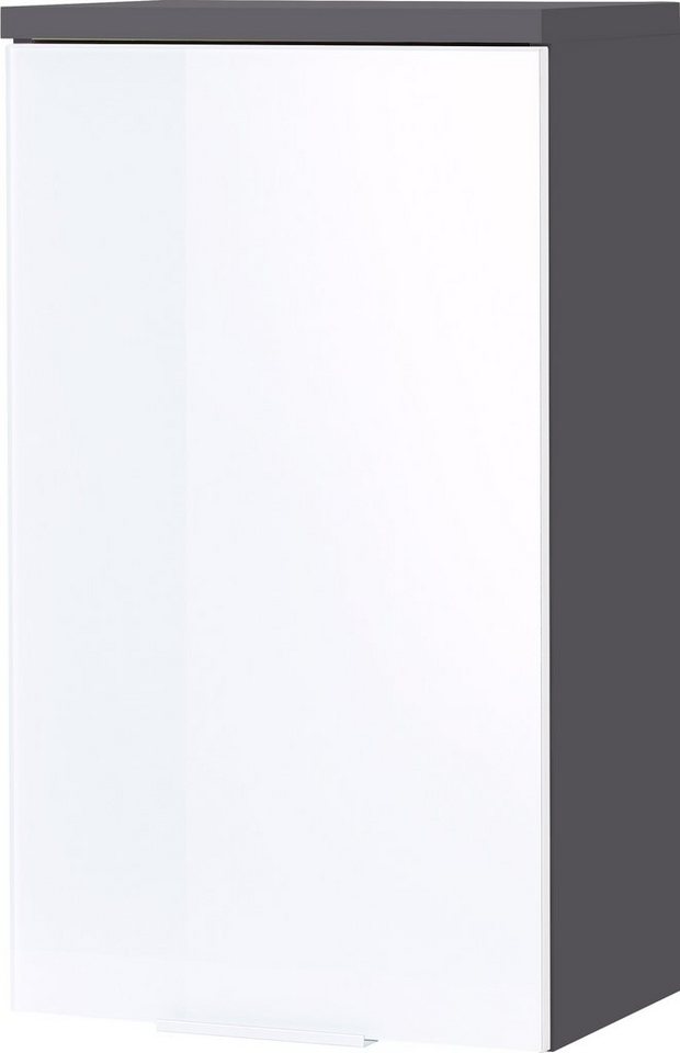 KADIMA DESIGN Midischrank Badehängeschrank LEINE Weiß Grau 39 x 69 x 27 von KADIMA DESIGN