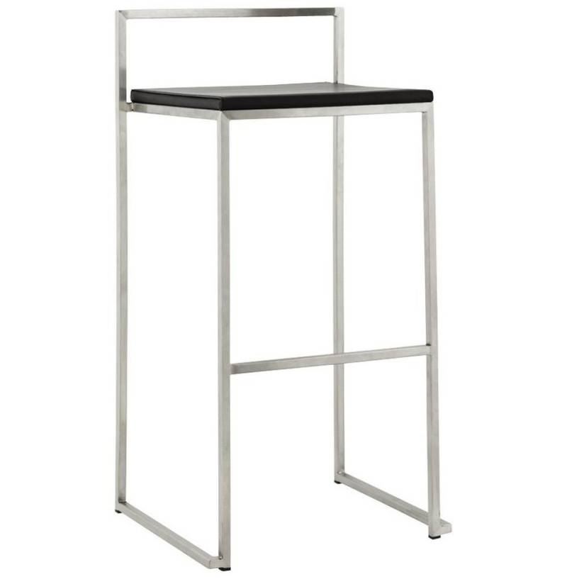 KADIMA DESIGN Barhocker Edelstahlgestell, Kunstleder Tresenhocker, Sitzhocker Sitzhöhe 74 cm, Stapelbar, Rückenlehne, Fußstütze von KADIMA DESIGN