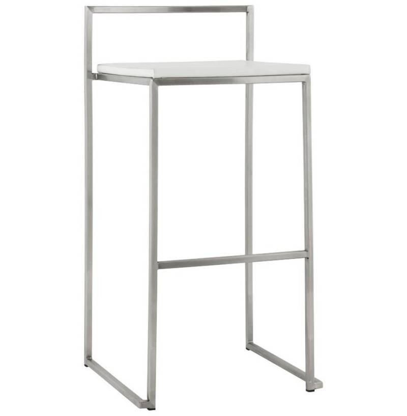 KADIMA DESIGN Barhocker Edelstahlgestell, Kunstleder Tresenhocker, Sitzhocker Sitzhöhe 74 cm, Stapelbar, Rückenlehne, Fußstütze von KADIMA DESIGN