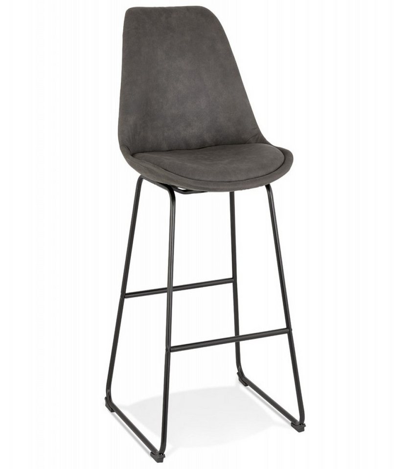KADIMA DESIGN Barhocker Hochstuhl und Küchenhocker aus Metall und Textilien Modern (Barhocker mit robuster Metallstruktur Sitzhöhe 67 cm BIKI MINI), Snackhocker mit gepolsterter Sitzfläche und hoher Rückenlehne von KADIMA DESIGN