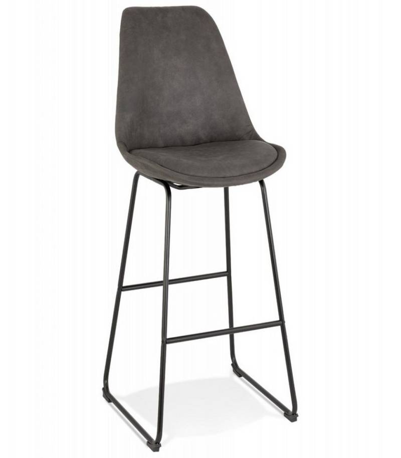 KADIMA DESIGN Barhocker Hochstuhl und Küchenhocker aus Metall und Textilien Modern (Barhocker mit robuster Metallstruktur Sitzhöhe 67 cm BIKI MINI), Snackhocker mit gepolsterter Sitzfläche und hoher Rückenlehne von KADIMA DESIGN
