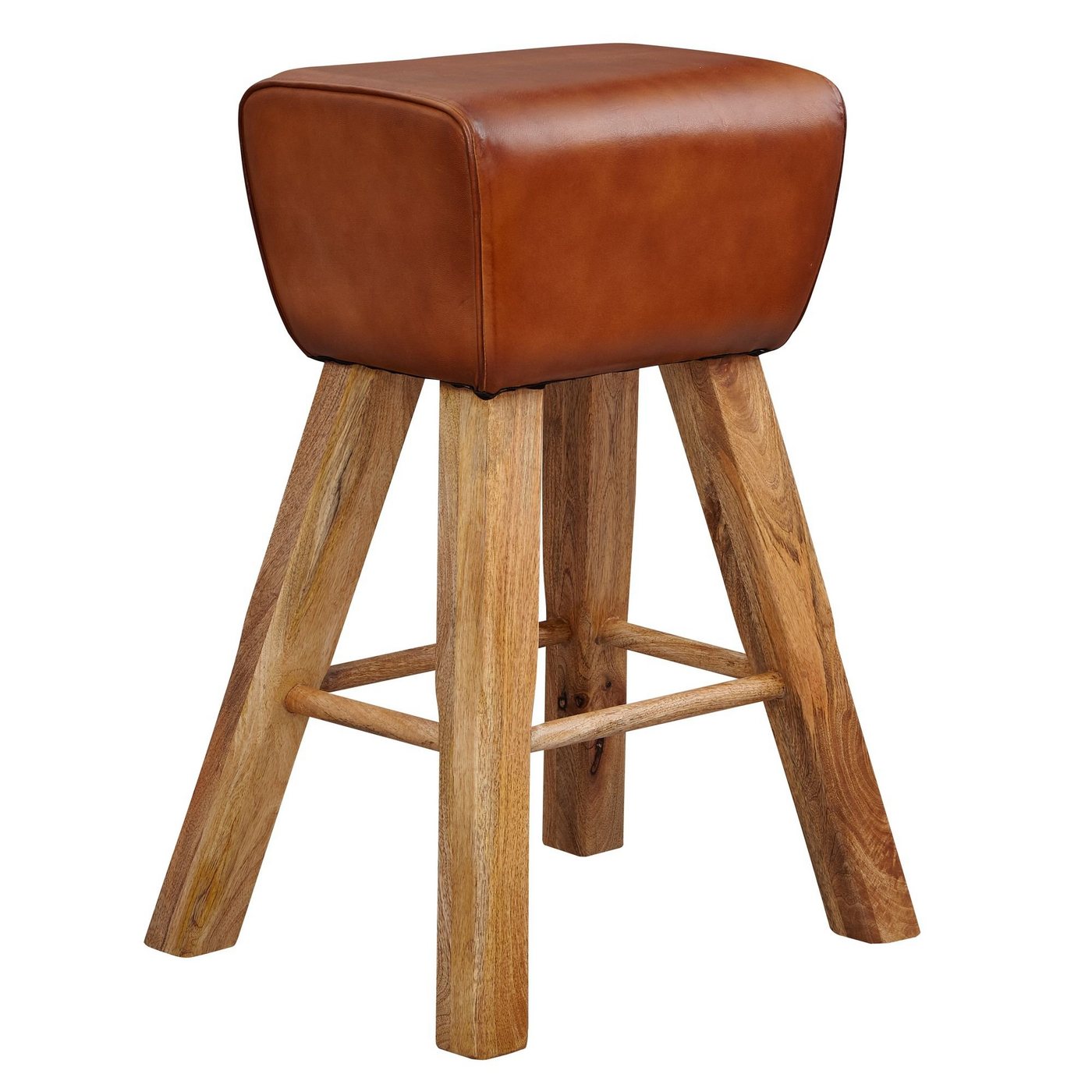 KADIMA DESIGN Barhocker Sportlicher Turnbock-Tresenhocker aus Ziegenleder & Mango Massivholz KADIMA DESIGN Barhocker Sportlicher Turnbock-Tresenhocker aus Ziegenleder & Mango Massivholz von KADIMA DESIGN