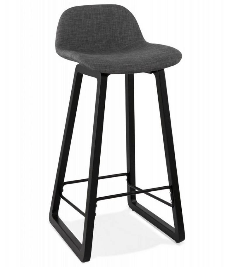 KADIMA DESIGN Barhocker Barhocker Sitz 75 cm Holz Textilien Skandinavisch (Moderner Snackhocker mit gepolsterter Sitzfläche BALTIK MINI Serie), Küchenhocker mit Fußstütze 46x47x86,5 cm Sitzhöhe 72 cm von KADIMA DESIGN