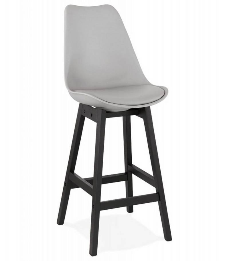 KADIMA DESIGN Barhocker Hochstuhl Küchenhocker aus Holz und Kunststoff Modern Skandinavisch (Bequemer Barstuhl mit Rückenlehne Camila Mini), Mittelhoher Snackhocker mit Polsterung 48x56x102 cm Sitzhöhe 65 cm von KADIMA DESIGN