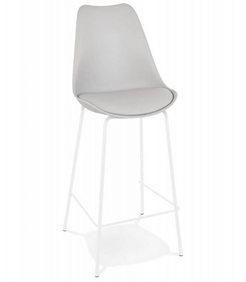 KADIMA DESIGN Barhocker Küchenhocker Mittelhoher Sitzhocker Metall Kunststoff 65 cm Sitzhöhe (Gepolsterter Designhocker mit Fußstütze 49x45x105 cm Lemon), Lemon Mini Barstuhl mit Rückenlehne Zeitgenössischer Stil von KADIMA DESIGN