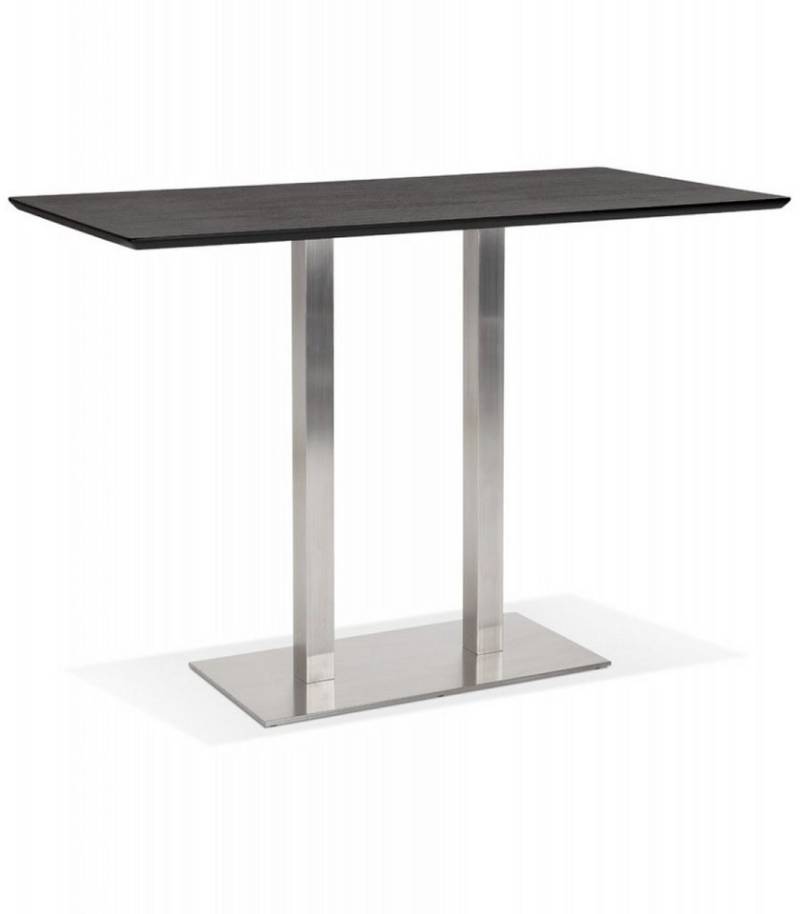 KADIMA DESIGN Bartisch Hochtisch Schwarz Designer Tisch aus Holz und Metall Modern Elegant (Stehtisch für Veranstaltungen Kadima Design), Bartisch MAMBO BAR mit großer Tischplatte 180x90x100 cm von KADIMA DESIGN