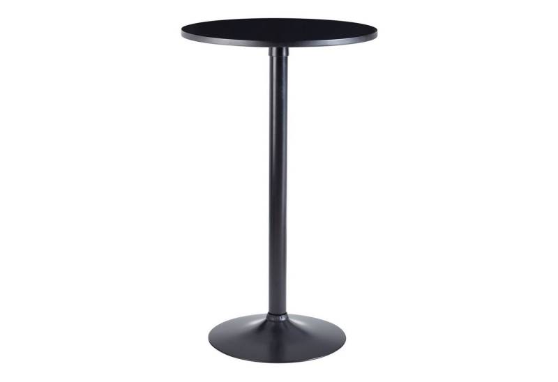 Wohnling Bartisch Design Bartisch Schwarz Stehtisch Ø 60 cm Metall / Holz, Partytisch (Bistrotisch 100 cm Hoch, Messetisch), Bistrotisch 100 cm Hoch, Messetisch von Wohnling