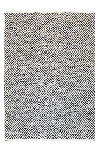 KADIMA DESIGN Baumwollteppich mit weicher Haptik Peritif 80 x 150 cm Grau 100% Baumwolle Handgewebt von KADIMA DESIGN