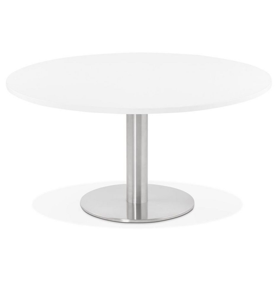 KADIMA DESIGN Beistelltisch CLOVER Rund Holz Weiss (white) 90 x 90 x 45 von KADIMA DESIGN