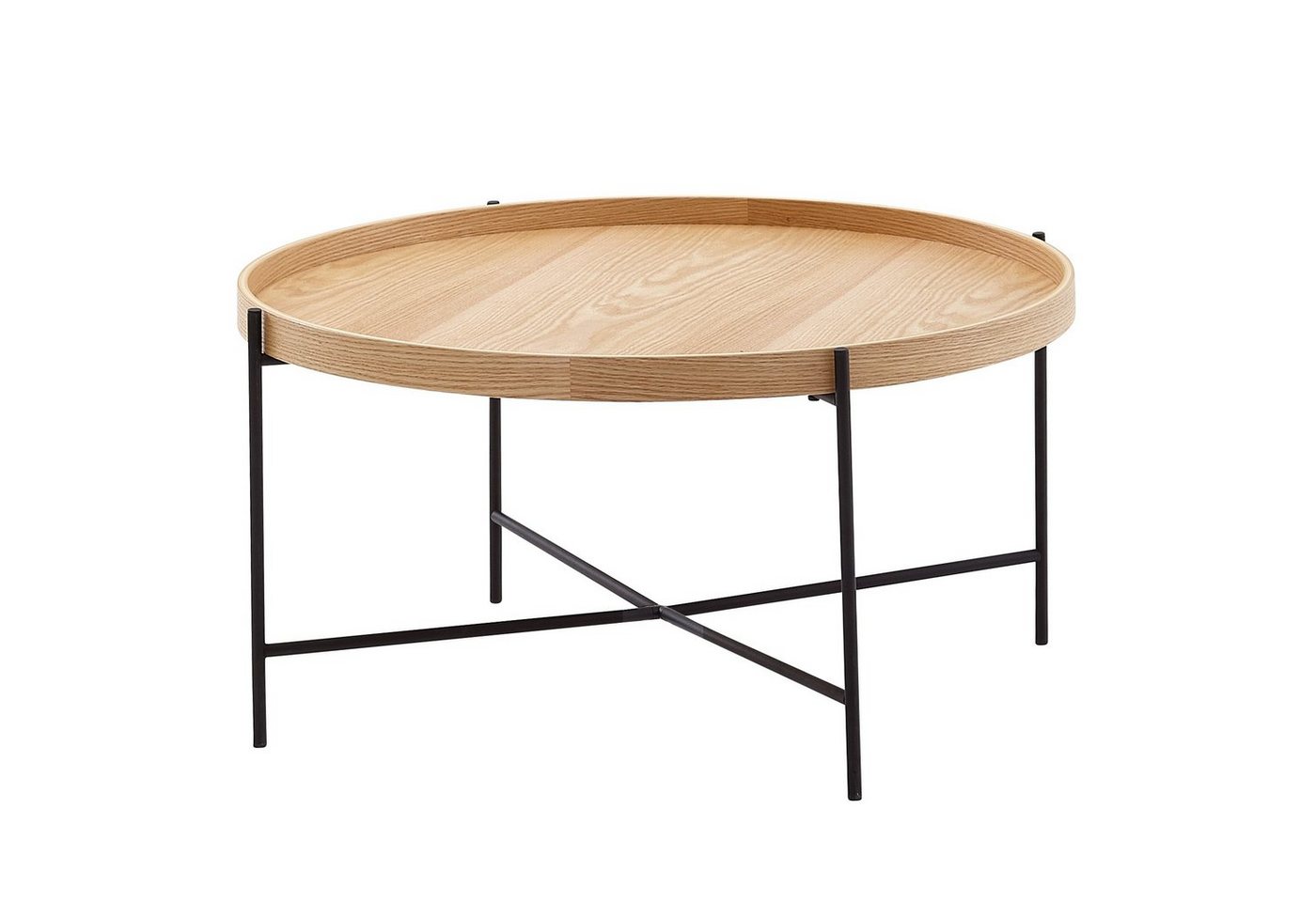 KADIMA DESIGN Couchtisch Moderne Holztisch – Eiche furniert, stabiles Metallgestell von KADIMA DESIGN