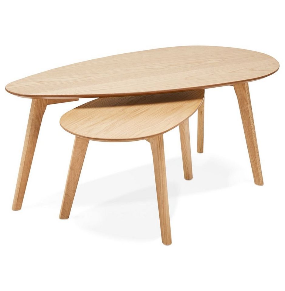 KADIMA DESIGN Beistelltisch FLORA Tischset Helles Holz (natural) 50 x von KADIMA DESIGN