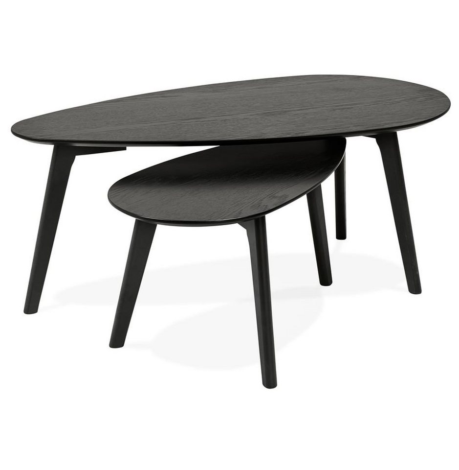 KADIMA DESIGN Beistelltisch FLORA Tischset Holz Schwarz (black) 50 x 100 von KADIMA DESIGN