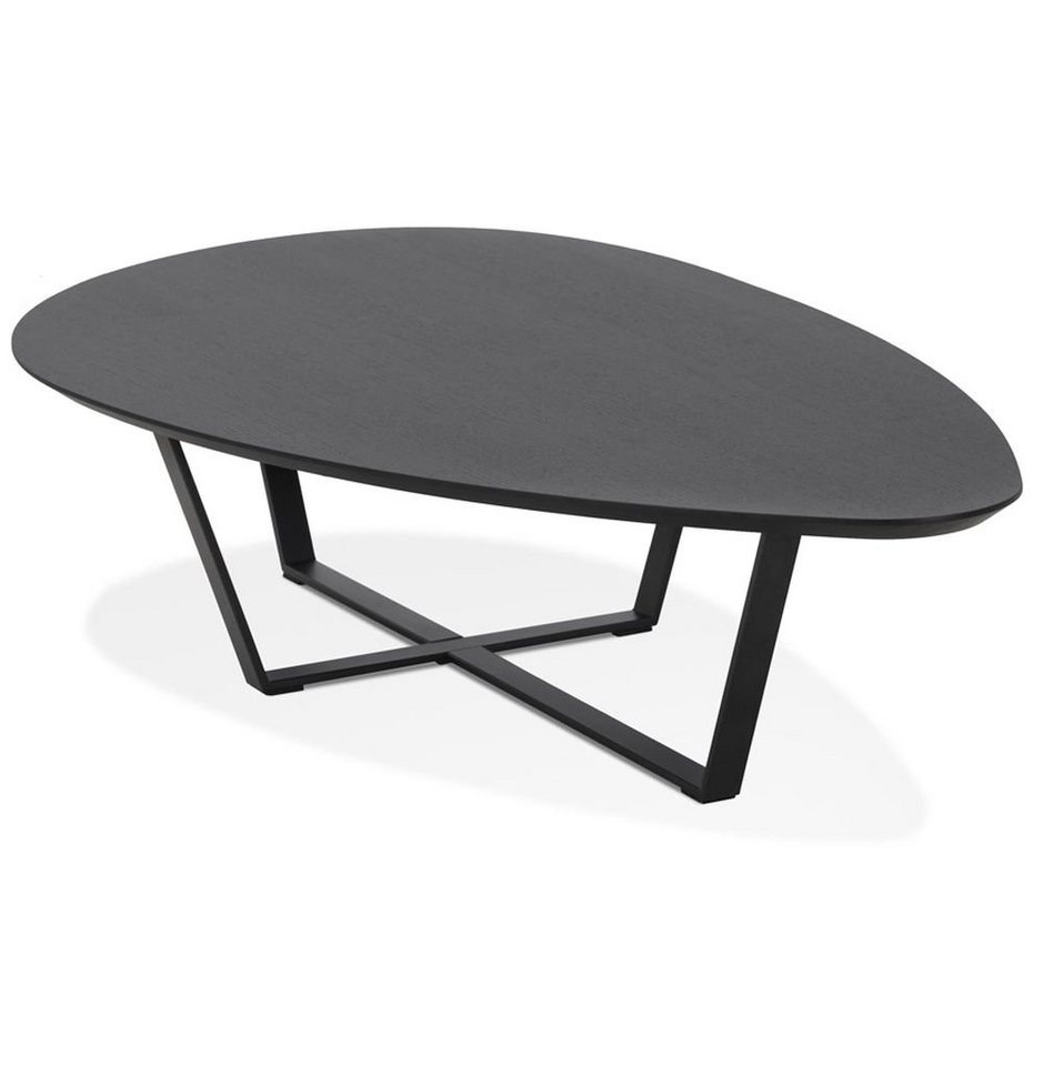 KADIMA DESIGN Beistelltisch FRIDOLIN Couchtisch Massivholz Holz Schwarz von KADIMA DESIGN