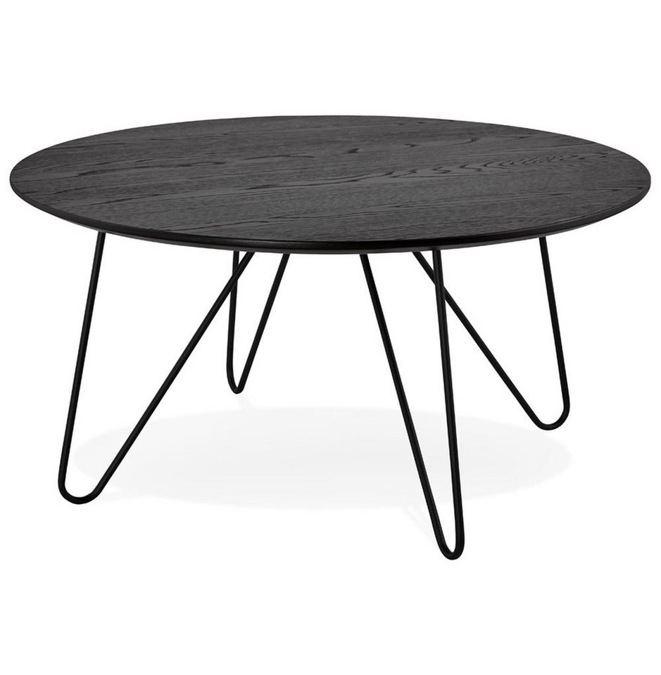 KADIMA DESIGN Beistelltisch MANITO Couchtisch Holz Schwarz (black) 80 x von KADIMA DESIGN