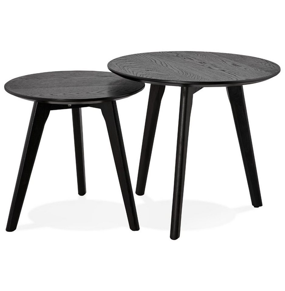 KADIMA DESIGN Beistelltisch PINA Tischset Holz Schwarz (black) 50 x 50 x von KADIMA DESIGN