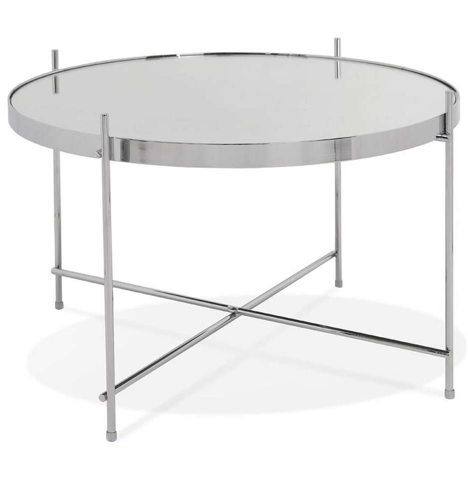 KADIMA DESIGN Beistelltisch PIPER MEDIUM Couchtisch Anstelltisch Glas Silber von KADIMA DESIGN