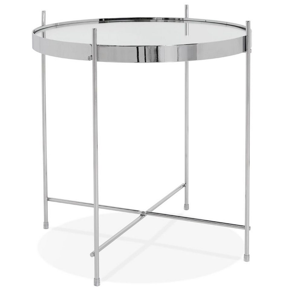 KADIMA DESIGN Beistelltisch PIPER MINI Couchtisch Anstelltisch Glas Silber von KADIMA DESIGN