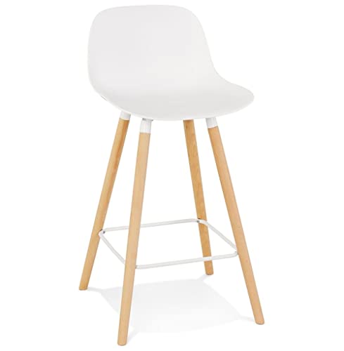 KADIMA DESIGN Borneo MINI Barhocker Barstuhl Sitzhocker Plastic Polym Weiß (White) 48 x 46 x 89 von KADIMA DESIGN