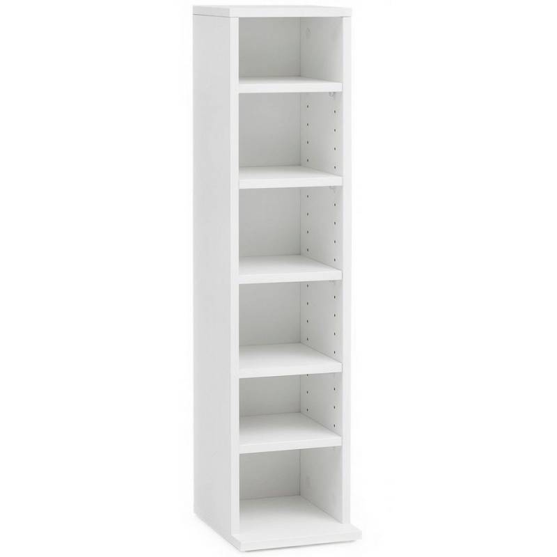 KADIMA DESIGN Bücherregal CD-Regal Holz, Modernes Standregal mit 6 Fächern für CDs & DVDs von KADIMA DESIGN