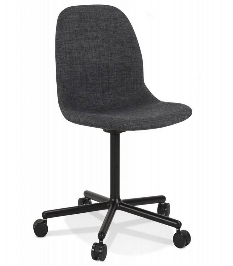 KADIMA DESIGN Bürostuhl Bürostuhl POLARIS Ergonomisch Metall Textil Modern Elegant (Schreibtischstuhl mit Rollen und 3 cm Polsterung 55x55x81 cm), Computerstuhl mit ergonomischer Rückenlehne Sitzhöhe 44 cm POLARIS von KADIMA DESIGN