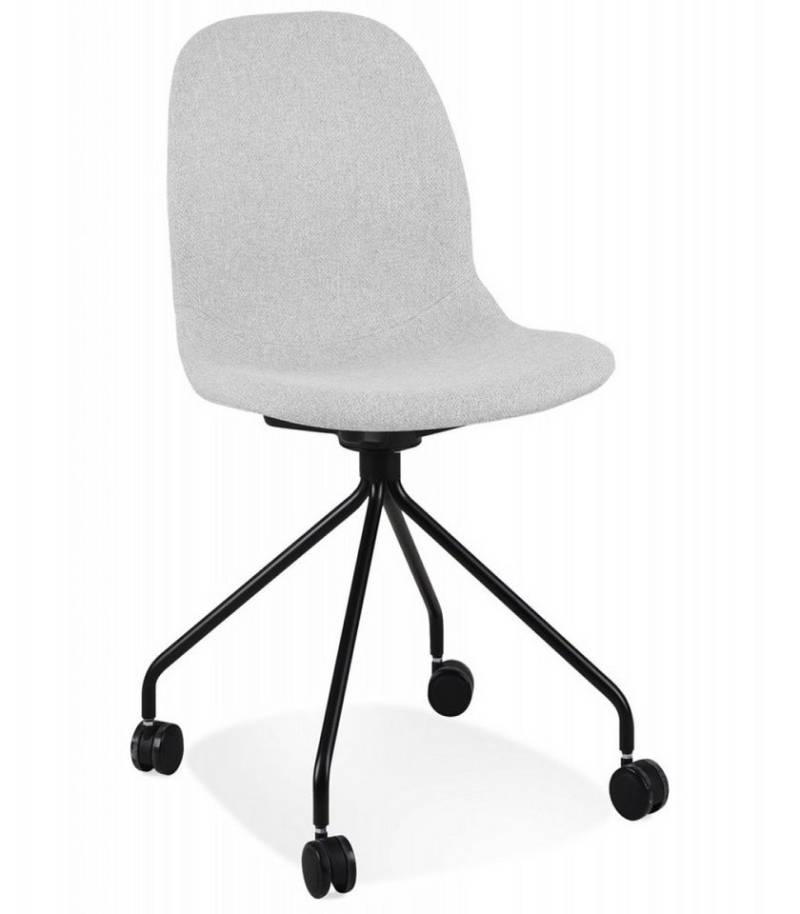 KADIMA DESIGN Bürostuhl Bürostuhl aus Metall und Textil in Dunkelgrau Modernes Design (Schreibtischstuhl mit 360° Drehfunktion 49x46x86 cm), Computerstuhl mit gepolsterter Sitzfläche TAVIRA Kollektion von KADIMA DESIGN