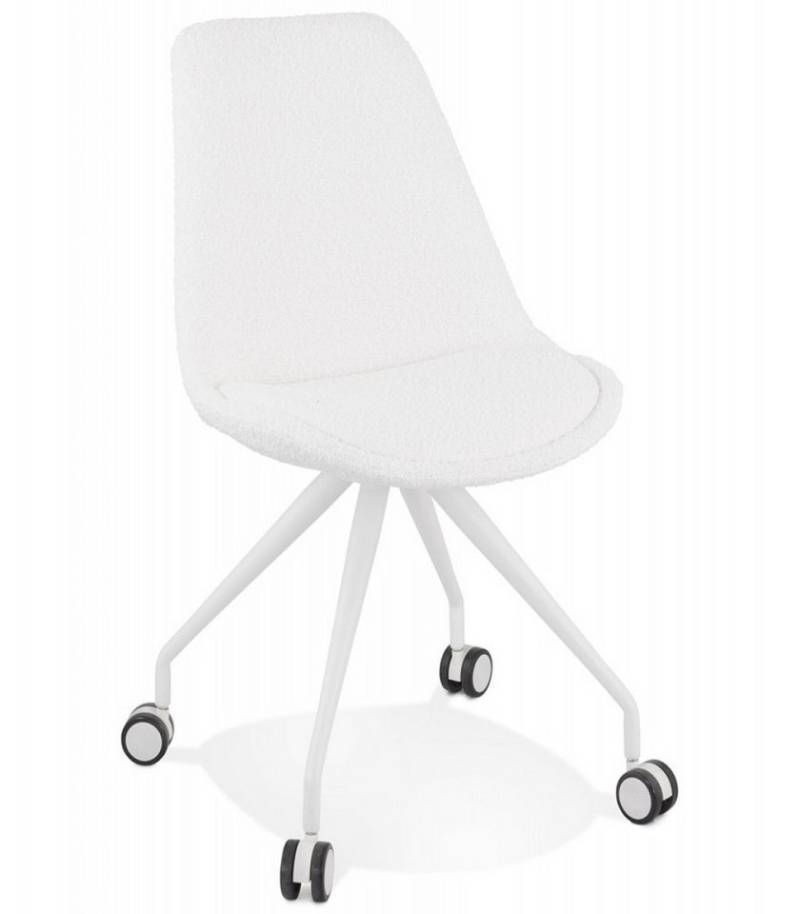 KADIMA DESIGN Bürostuhl Bürostuhl mit Rollen aus Metall und Textilien Modernes Design (Ergonomischer Schreibtischstuhl mit Schlingenstoff 60x60x92 cm), Komfortabler Drehstuhl mit Polsterung STEF Kollektion von KADIMA DESIGN