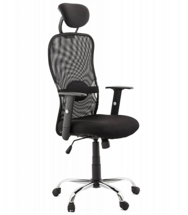 KADIMA DESIGN Bürostuhl Bürositz Textil Schwarz Designer Schreibtischstuhl Atmungsaktiv (Ergonomischer Bürostuhl Netzstoff Modern), 62x62x129 cm SOYOUZ Kollektion von KADIMA DESIGN