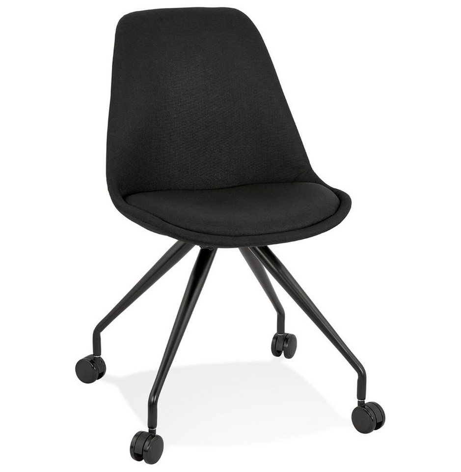 KADIMA DESIGN Bürostuhl NEREUS Modern Stuhl Textile Schwarz (black) 60 x von KADIMA DESIGN