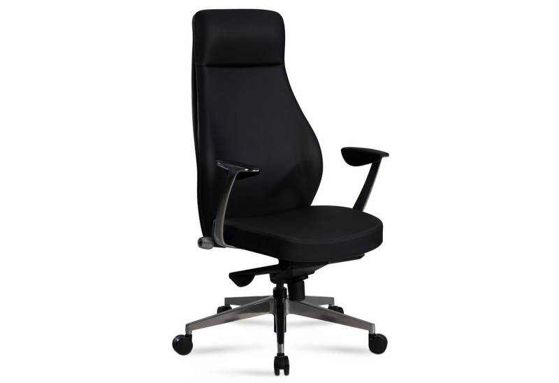 Amstyle Bürostuhl Bürostuhl Kunstleder-Bezug Schwarz Schreibtischstuhl bis 120 kg, (Design Chefsessel höhenverstellbar, Drehstuhl ergonomisch mit), Design Chefsessel höhenverstellbar, Drehstuhl ergonomisch mit von Amstyle