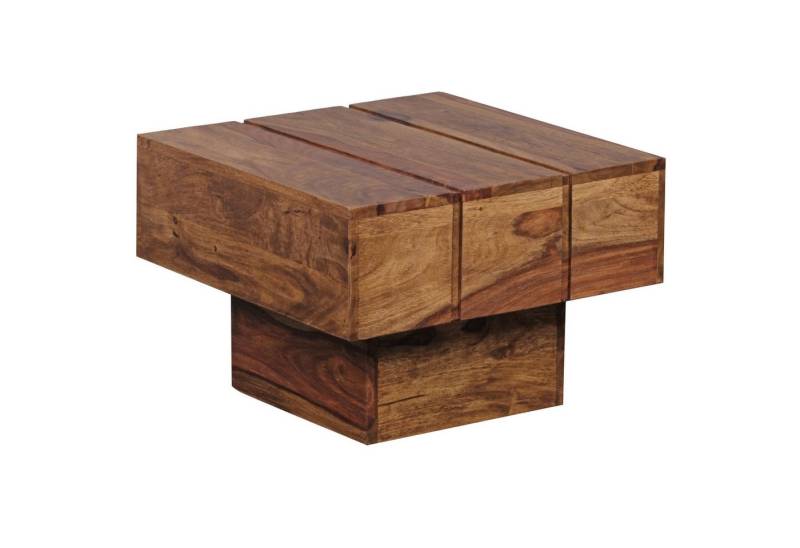 KADIMA DESIGN Couchtisch Beistelltisch Massivholz Sheesham Wohnzimmertisch 44 x 44 x 30 cm, Couchtisch Massiv Landhaus Cube quadratisch von KADIMA DESIGN