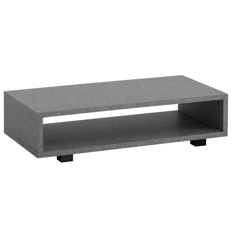 KADIMA DESIGN Couchtisch Couchtisch 100x50x25 cm Grau Sofatisch in Beton-Optik Modern, Design (Kaffeetisch Groß), Wohnzimmertisch Rechteckig mit Stauraum, Loungetisch Schlicht von KADIMA DESIGN