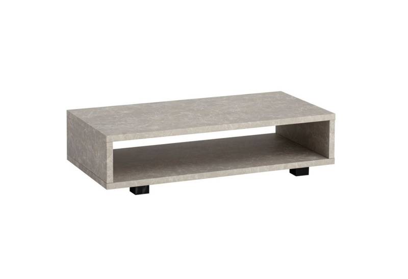 KADIMA DESIGN Couchtisch Couchtisch 100x50x25 cm Sandfarben Sofatisch in Stein-Optik Modern, (Schlicht, Kaffeetisch Groß), Design Wohnzimmertisch Rechteckig mit Stauraum, Loungetisch Beige von KADIMA DESIGN
