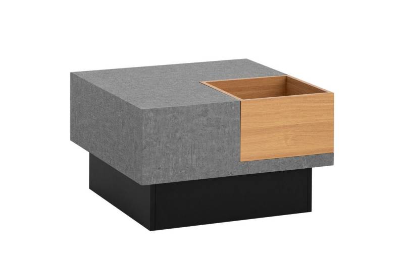 Wohnling Couchtisch Couchtisch 65x65x40 cm Grau Sofatisch in Beton-Optik Modern, Design (Wohnzimmertisch mit Stauraum, Loungetisch Quadratisch, Kaffeetisch), Wohnzimmertisch mit Stauraum, Loungetisch Quadratisch, Kaffeetisch von Wohnling