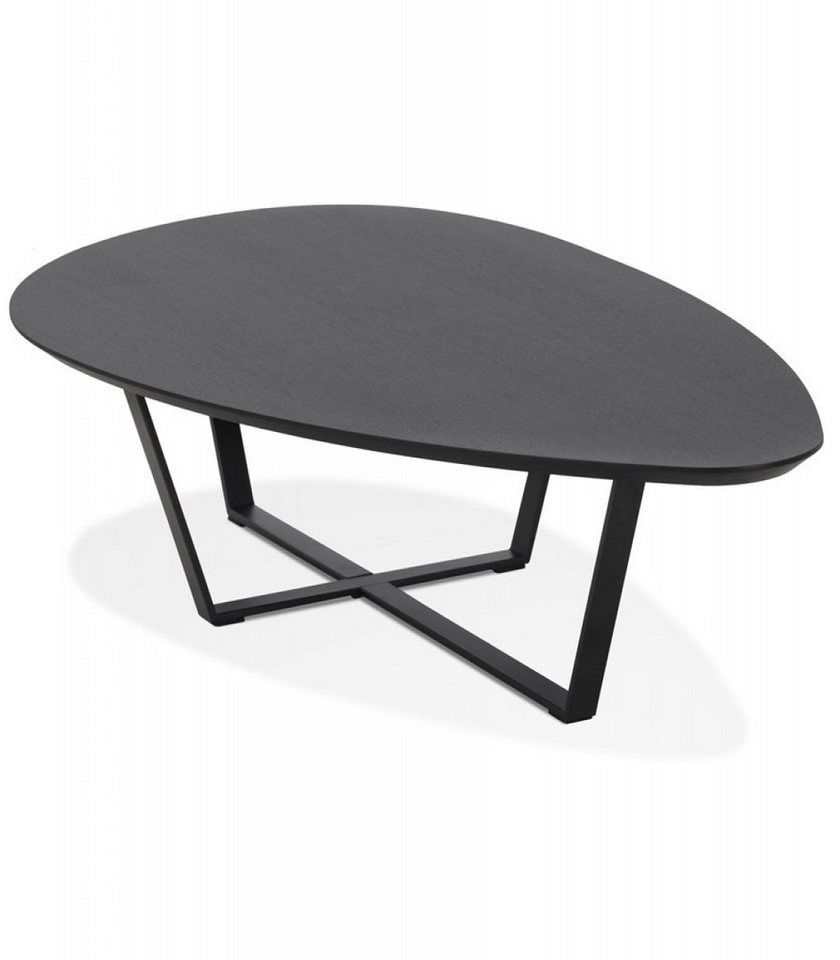 KADIMA DESIGN Couchtisch Designer Couchtisch aus Schwarzem Holz mit Metallgestell 140x80x33cm (Kaffeetisch für Getränke und Dekoration DROP Kollektion), Wohnzimmertisch mit Eleganter Ovaler Form Modernes Design KADIMA DESIGN Couchtisch Designer Couchtisch aus Schwarzem Holz mit Metallgestell 140x80x33cm (Kaffeetisch für Getränke und Dekoration DROP Kollektion), Wohnzimmertisch mit Eleganter Ovaler Form Modernes Design von KADIMA DESIGN