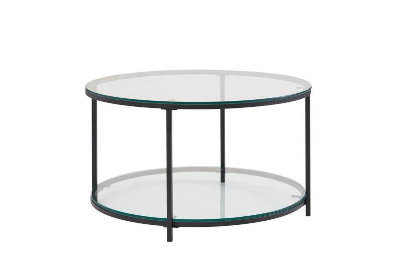 KADIMA DESIGN Couchtisch Kaffeetisch, Moderner Mix: Glas & Metall, 2 Ablagen, stabil von KADIMA DESIGN
