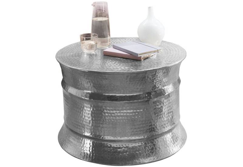 KADIMA DESIGN Couchtisch Orientalischer Kaffeetisch ENNS - Aluminium, Hammerschlag Look von KADIMA DESIGN
