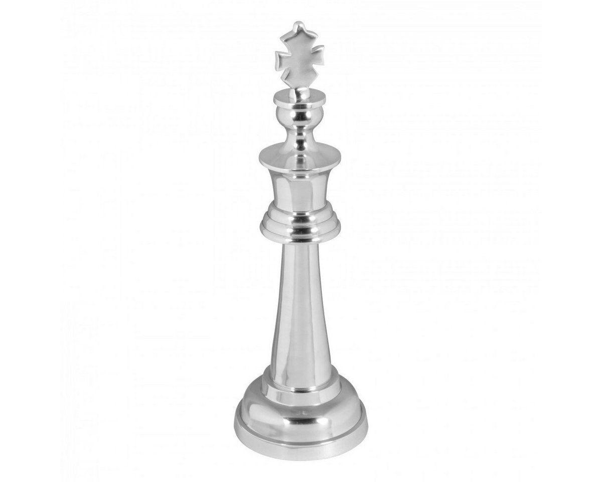 KADIMA DESIGN Dekofigur 70 cm Schachfigur aus Aluminium, stilvolle silberne Deko, Aluminium von KADIMA DESIGN