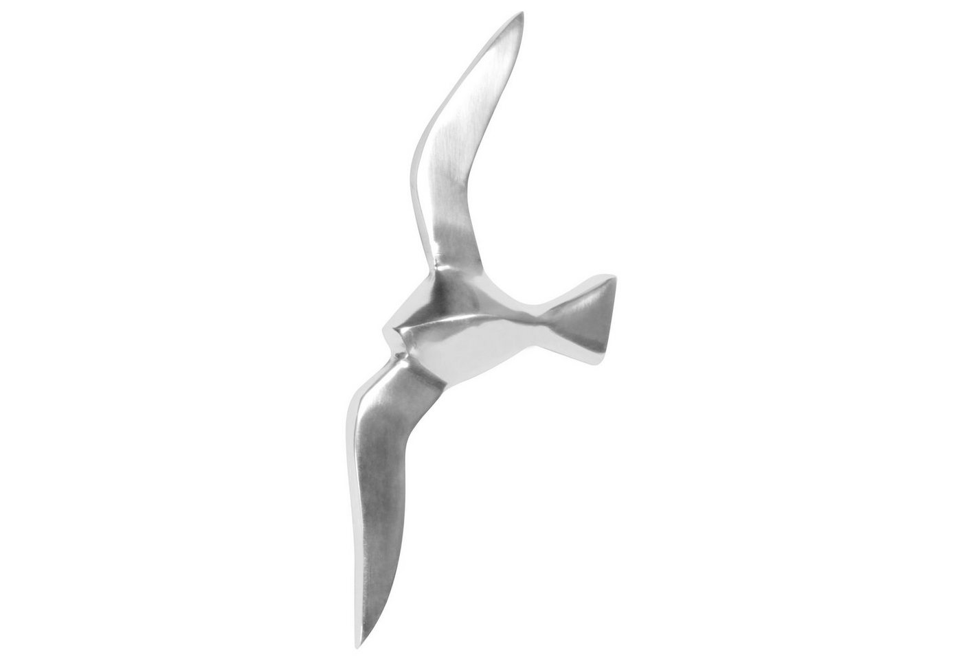 KADIMA DESIGN Dekofigur Deko Möwe aus Aluminium, maritime Wohnzimmer Dekoration (30cm), Aluminium von KADIMA DESIGN