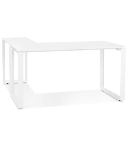 KADIMA DESIGN Eckschreibtisch Holz Metall | Designer Arbeitsplatz mit optimiertem Arbeitsbereich | Büromöbel mit zeitgenössischem Stil | Modern Minimalistisch | 170x160x74,8 cm | BAKUS Kollektion von KADIMA DESIGN