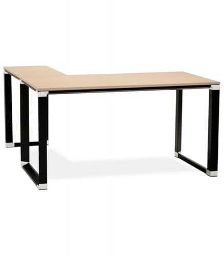 KADIMA DESIGN Eckbüro Schreibtisch mit Holzoberfläche und Metallgestell | Eckschreibtisch für Arbeitszimmer | Computertisch mit Winkeldesign | Modern Minimalistisch | 170x160x74 cm | XLINE Kollektion von KADIMA DESIGN