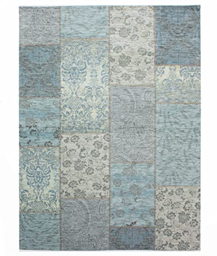 KADIMA DESIGN Eleganter Vintage-Jacquardteppich COQUET Opal Farbe: Türkis, Größe: 120x170 cm von KADIMA DESIGN