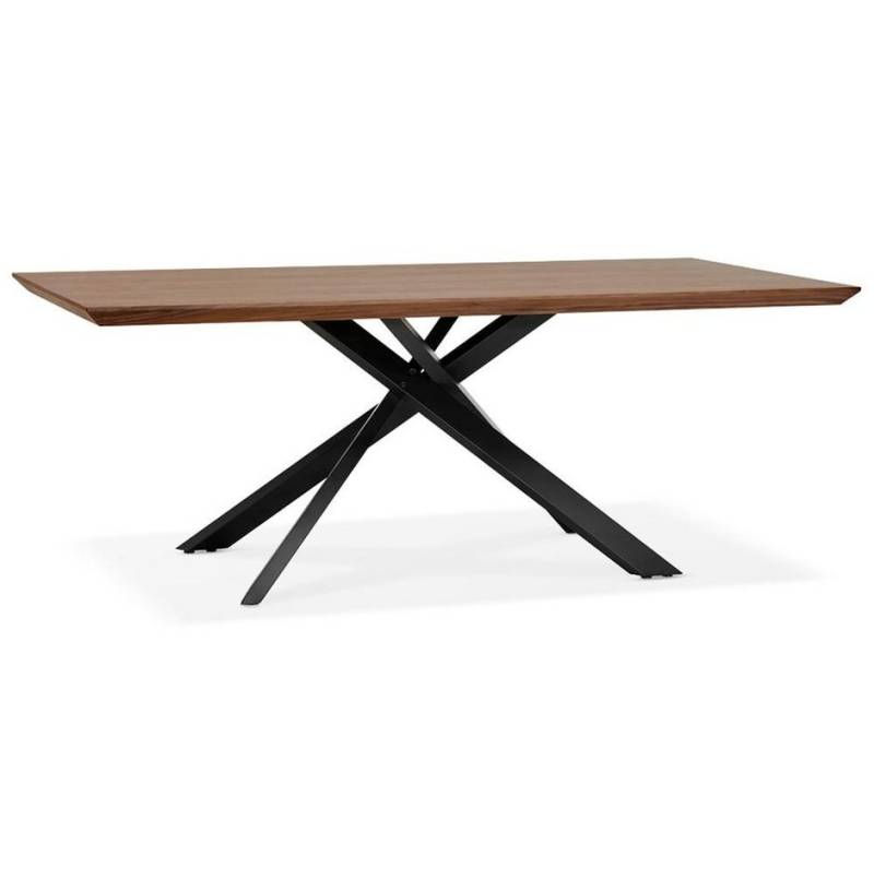 KADIMA DESIGN Esstisch Designer Ess/Schreibtisch mit X-förmigem Metallbein, 200 x 100 cm, Bodenschutzkappen, einfache Montageanleitung von KADIMA DESIGN
